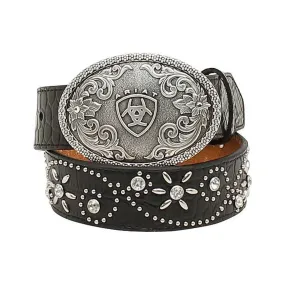 1/4'' Flowers Nailhead Scroll Belt