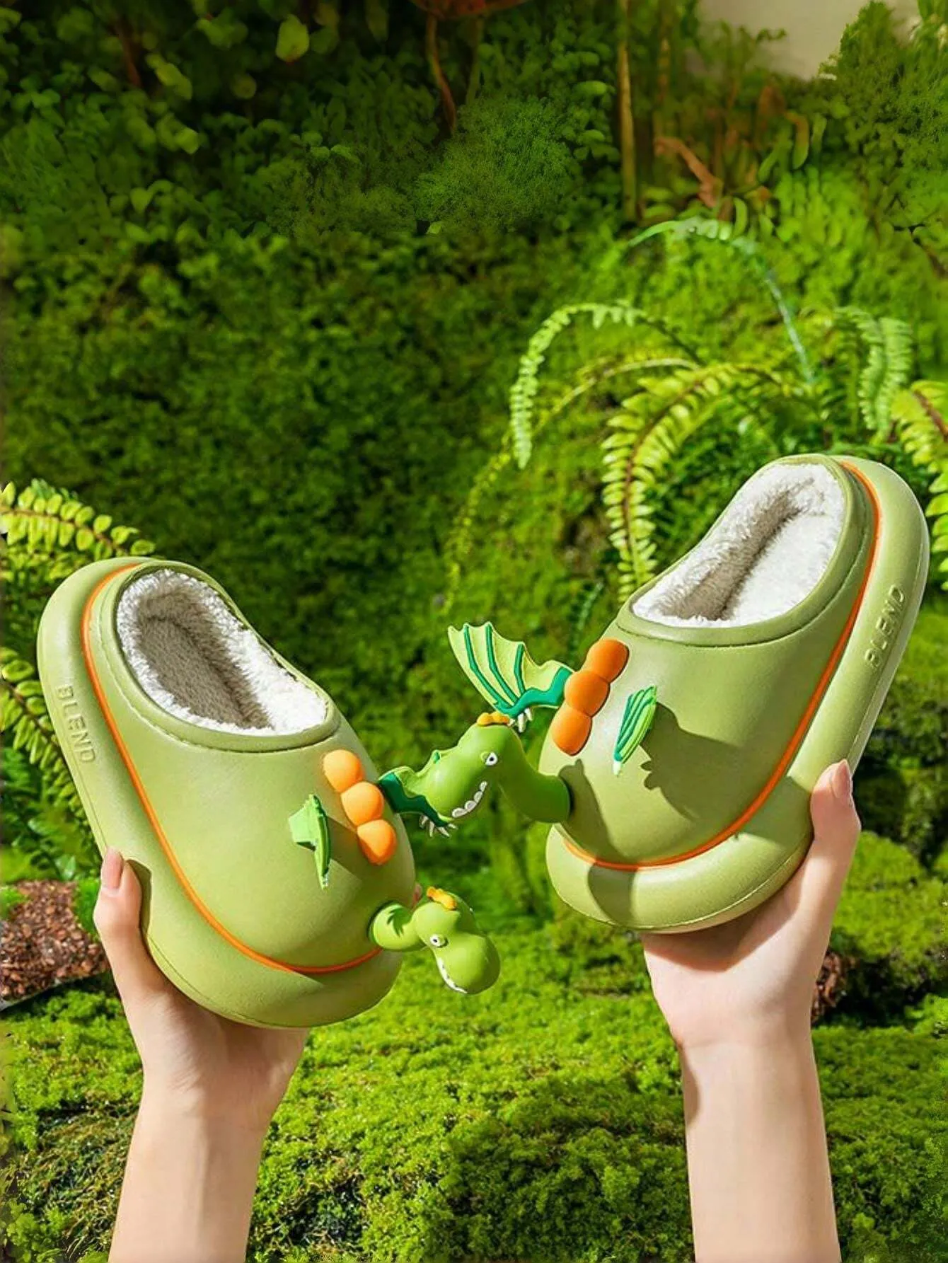 2024 New Dinosaur EVA Waterproof Cotton Baby Slippers For Boys & Girls, Winter Warm Anti-Slip Durable Winter Shoes