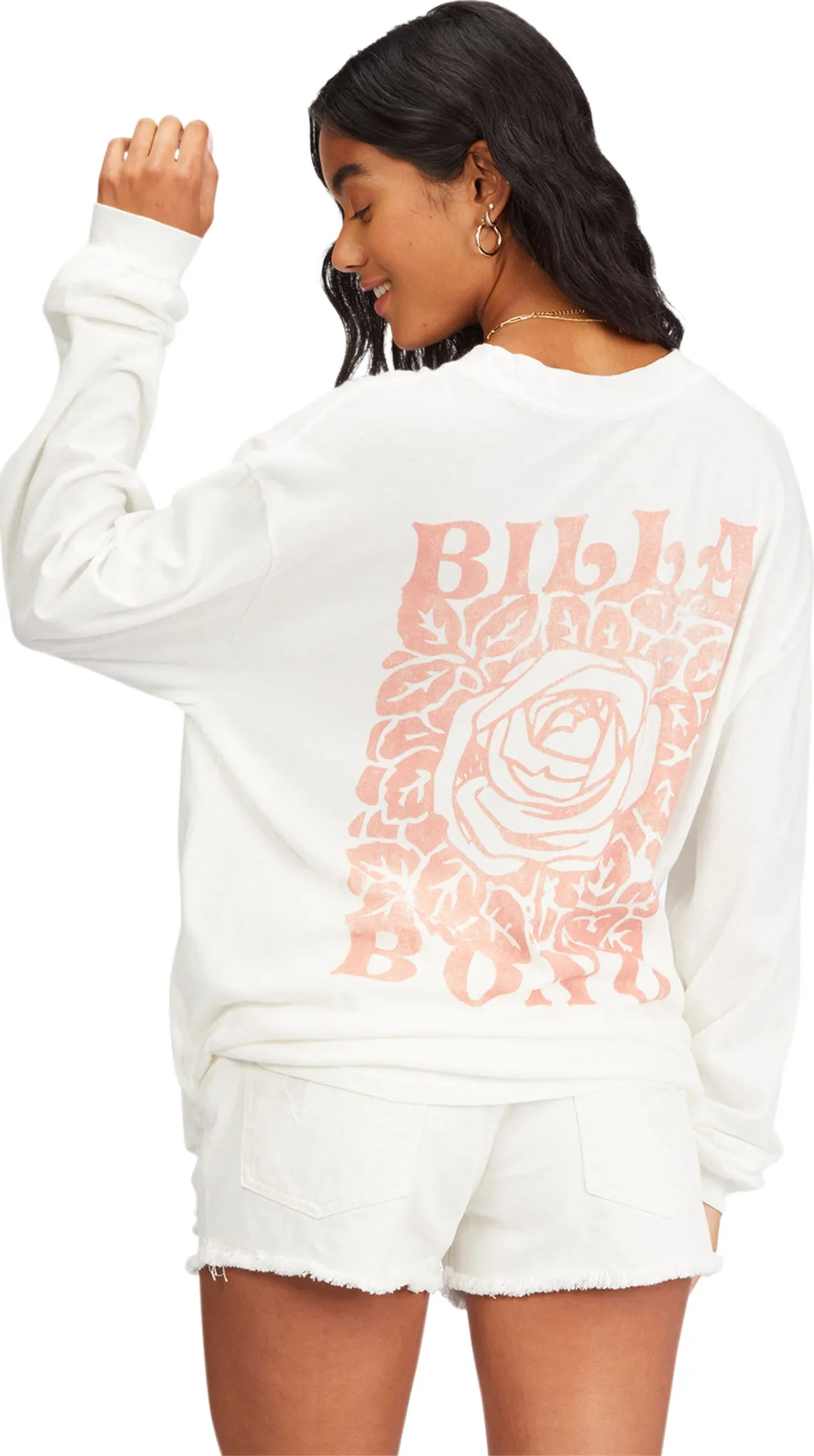 A Rose Is A Rose Long Sleeve Boyfriend T-Shirt - Women's|-|T-shirt coupe garonne A Rose Is A Rose à manches longues - Femme