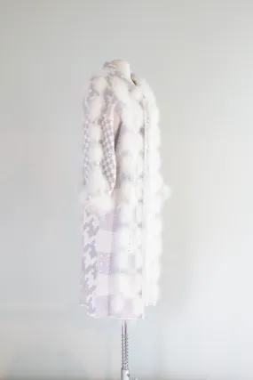 Absolutely Fabulous 1980's Marabou Knit Art Coat / Medium