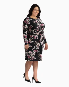 Aiken Tie-Waist Dress | Black / Pink