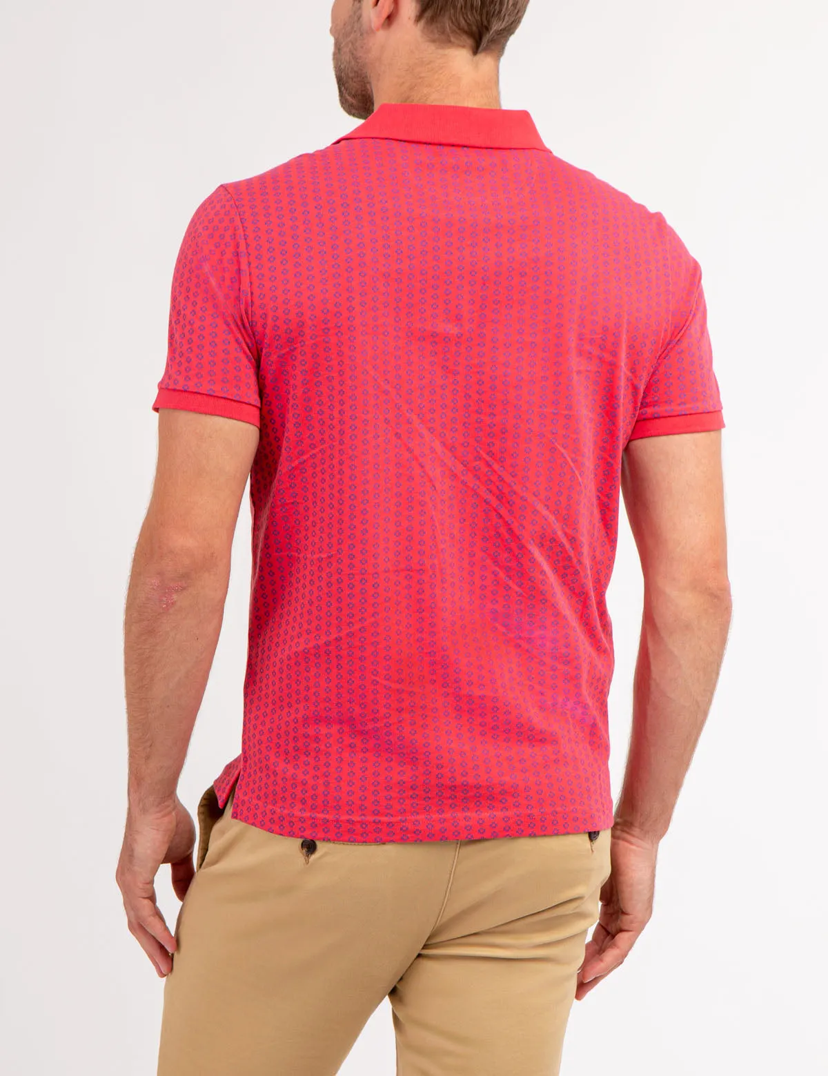 ALLOVER PRINTED JERSEY POLO SHIRT