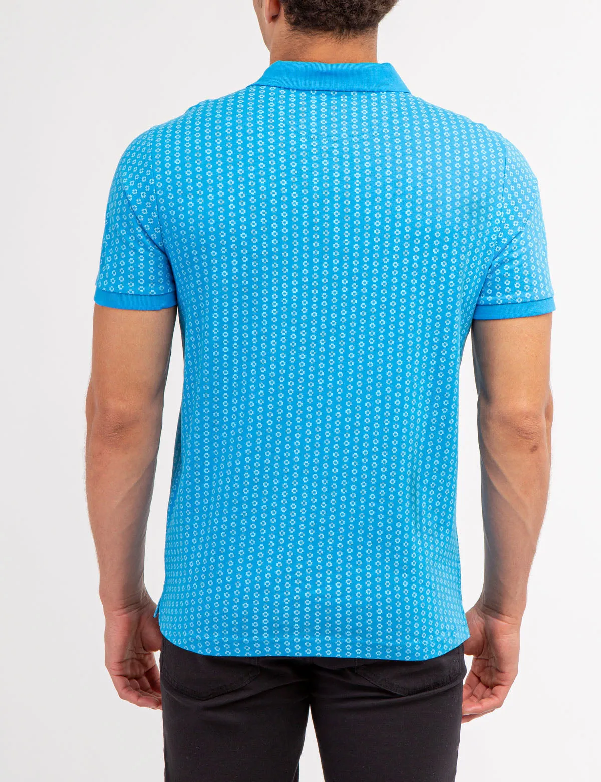 ALLOVER PRINTED JERSEY POLO SHIRT