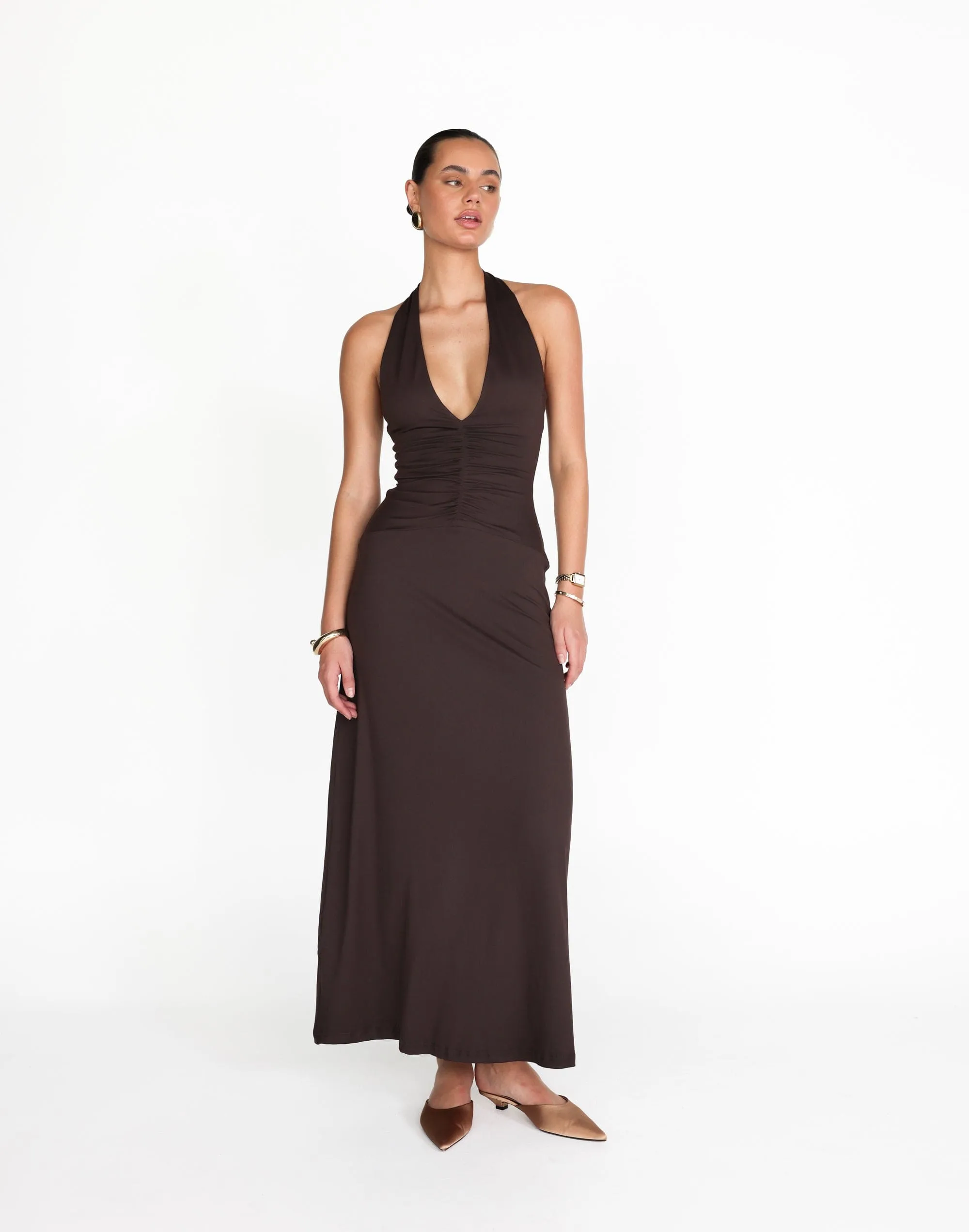 Araminta Maxi Dress (Chocolate)