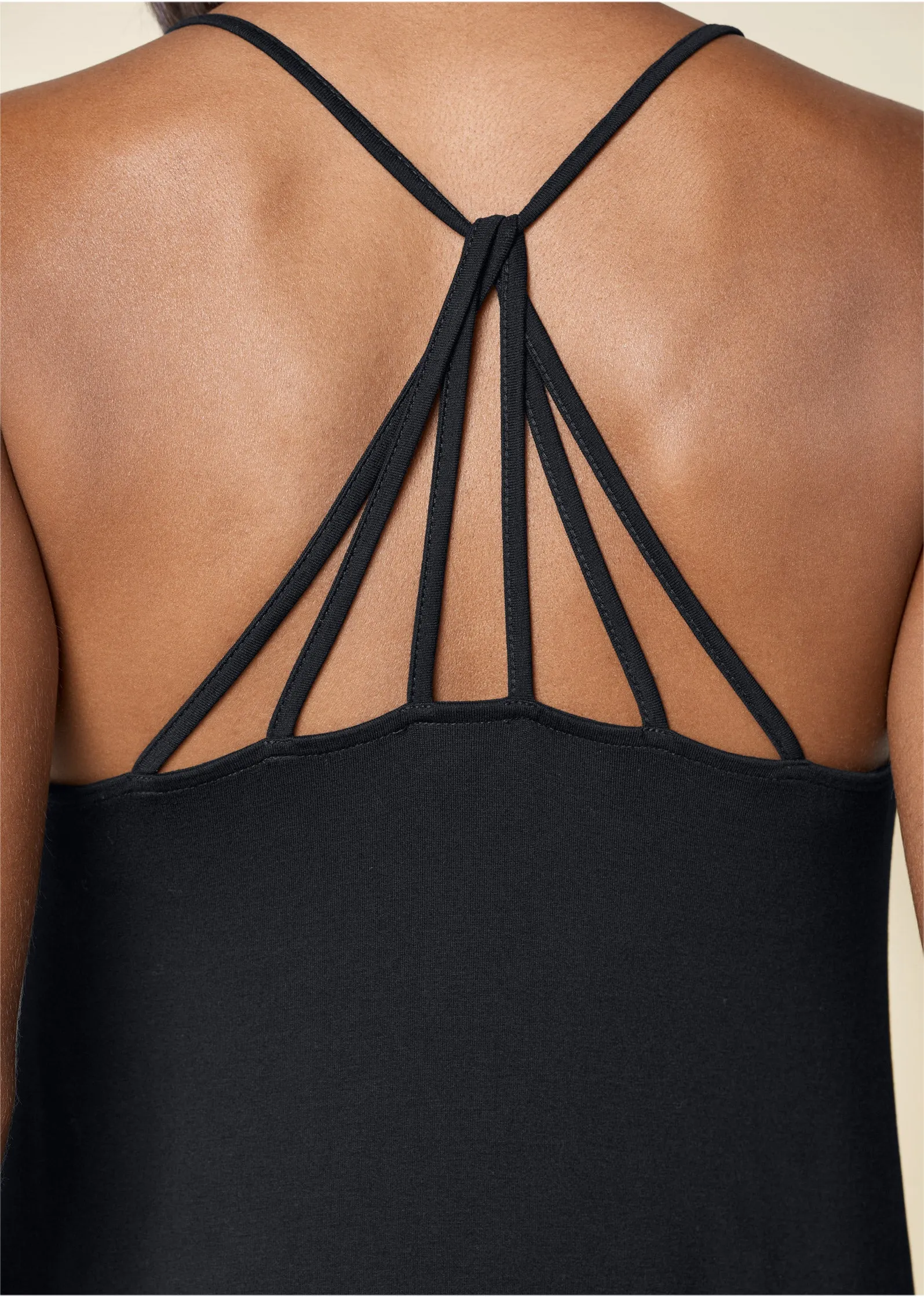 Back Detail Top - Black