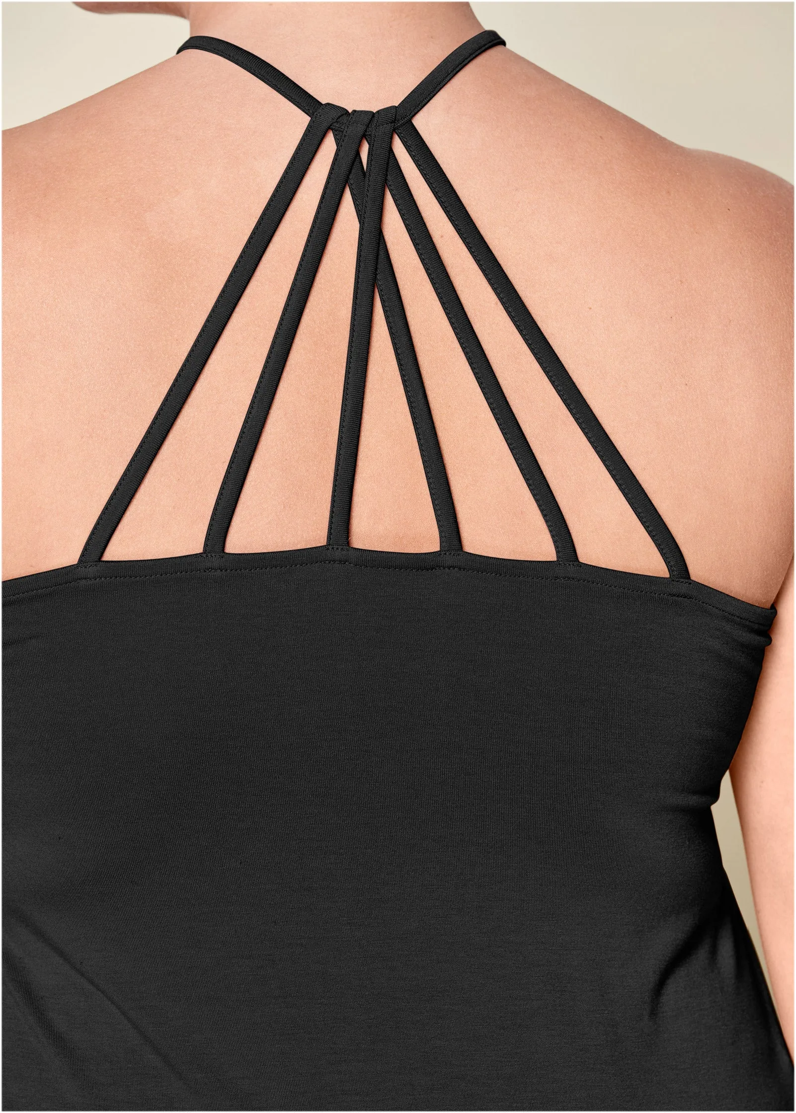 Back Detail Top - Black