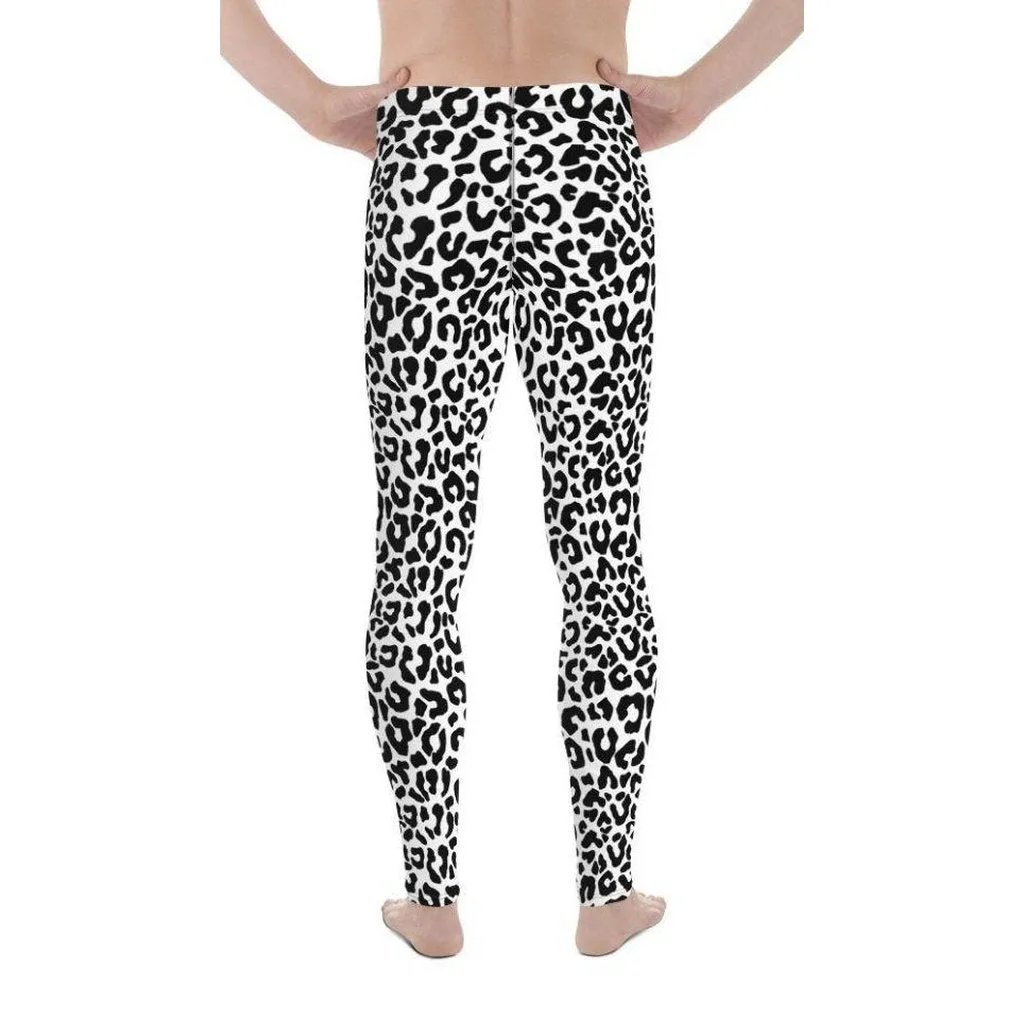 Black & White Leopard Men's Leggings