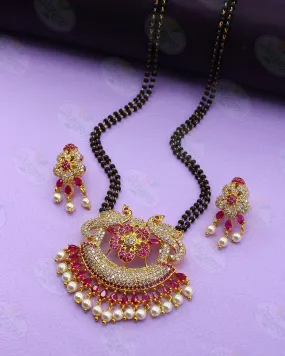 BLISSFUL FLORAL PEACOCK MANGALSUTRA