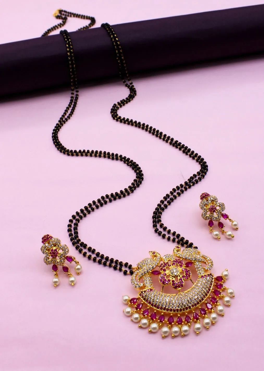 BLISSFUL FLORAL PEACOCK MANGALSUTRA