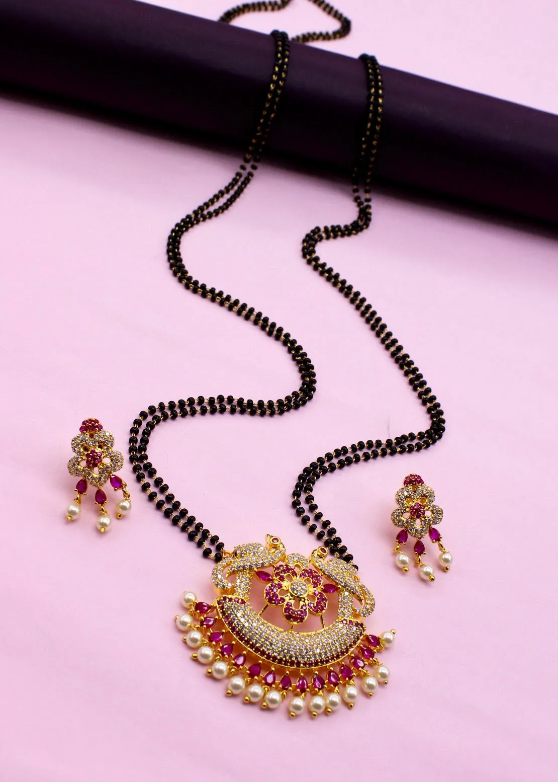 BLISSFUL FLORAL PEACOCK MANGALSUTRA