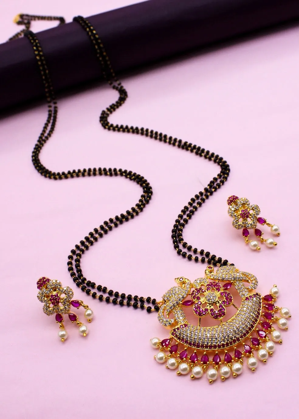 BLISSFUL FLORAL PEACOCK MANGALSUTRA