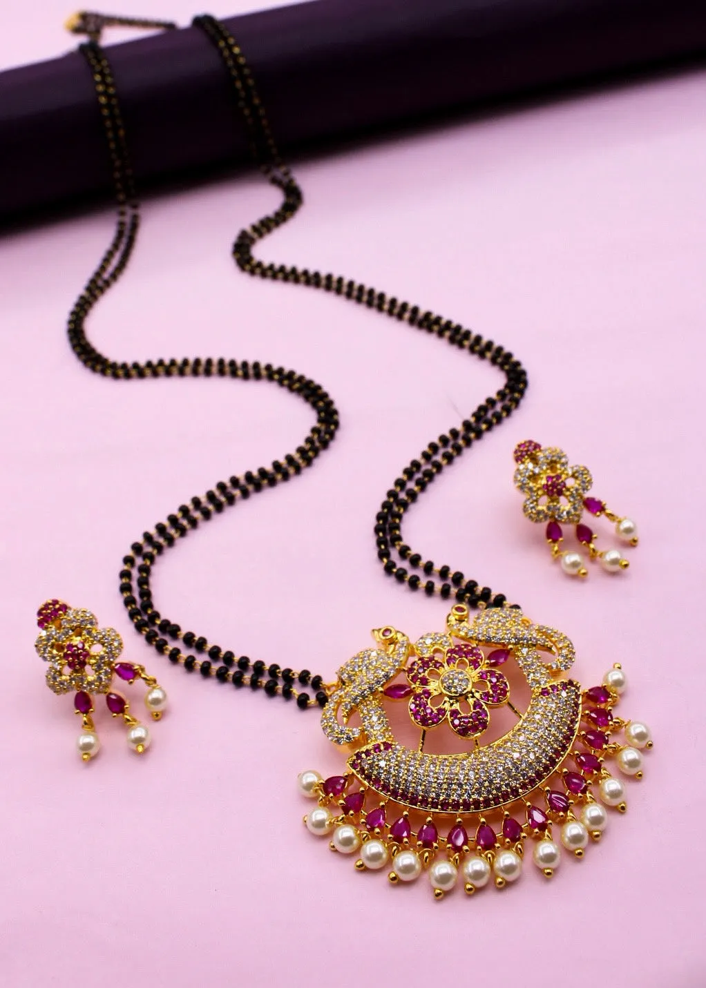 BLISSFUL FLORAL PEACOCK MANGALSUTRA