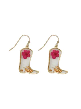 Botanical Boots Pressed Flower Dangles