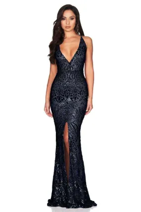 BUY IT NOOKIE Shanina Plunge Gown (Navy)