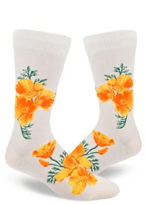 California Poppy Men's Socks