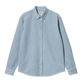 Carhartt WIP L/S Madison Cord Shirt - Dusty Ice / Wax