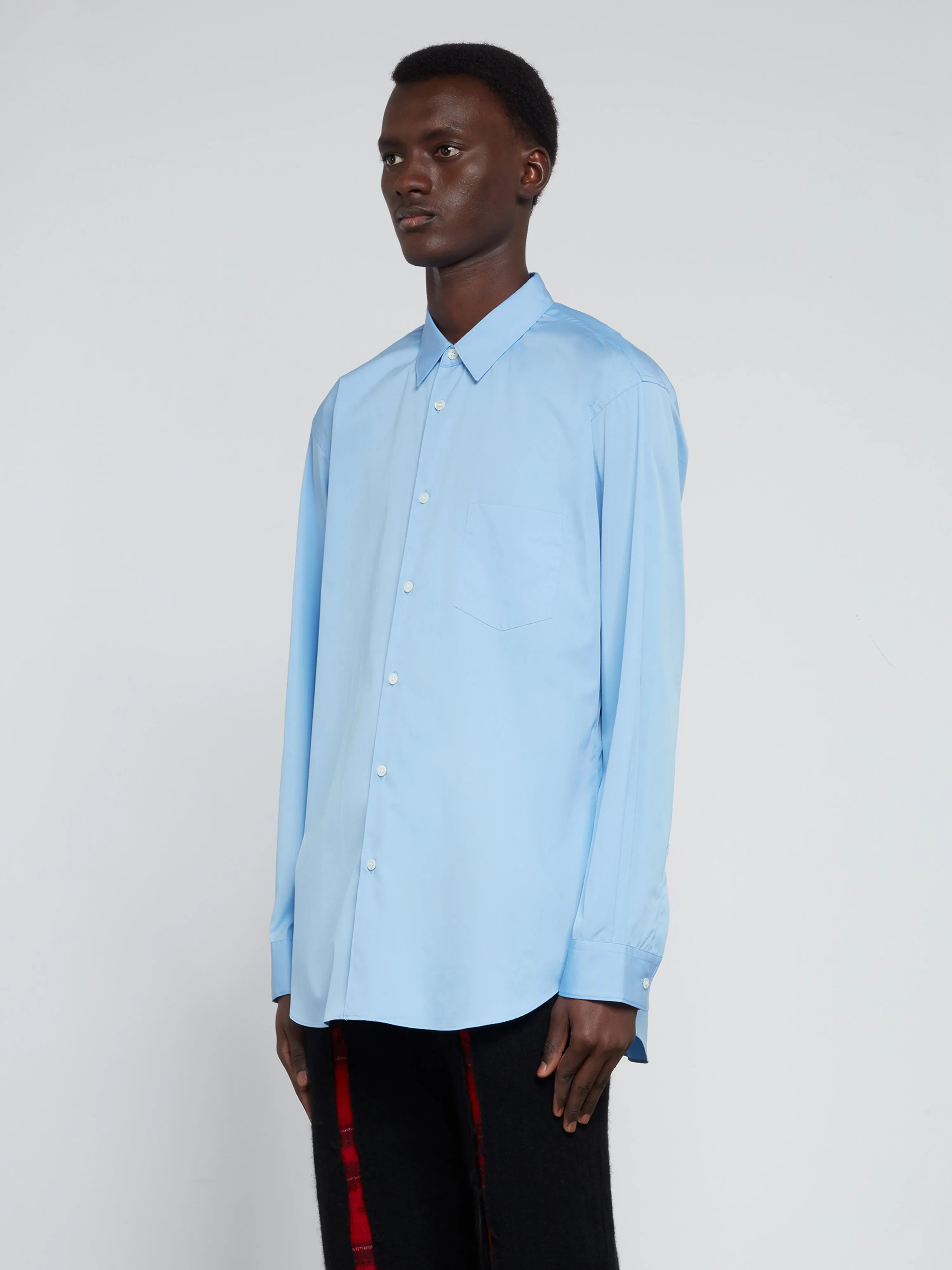 CDG Shirt Forever - Poplin Shirt - (Blue Plain)