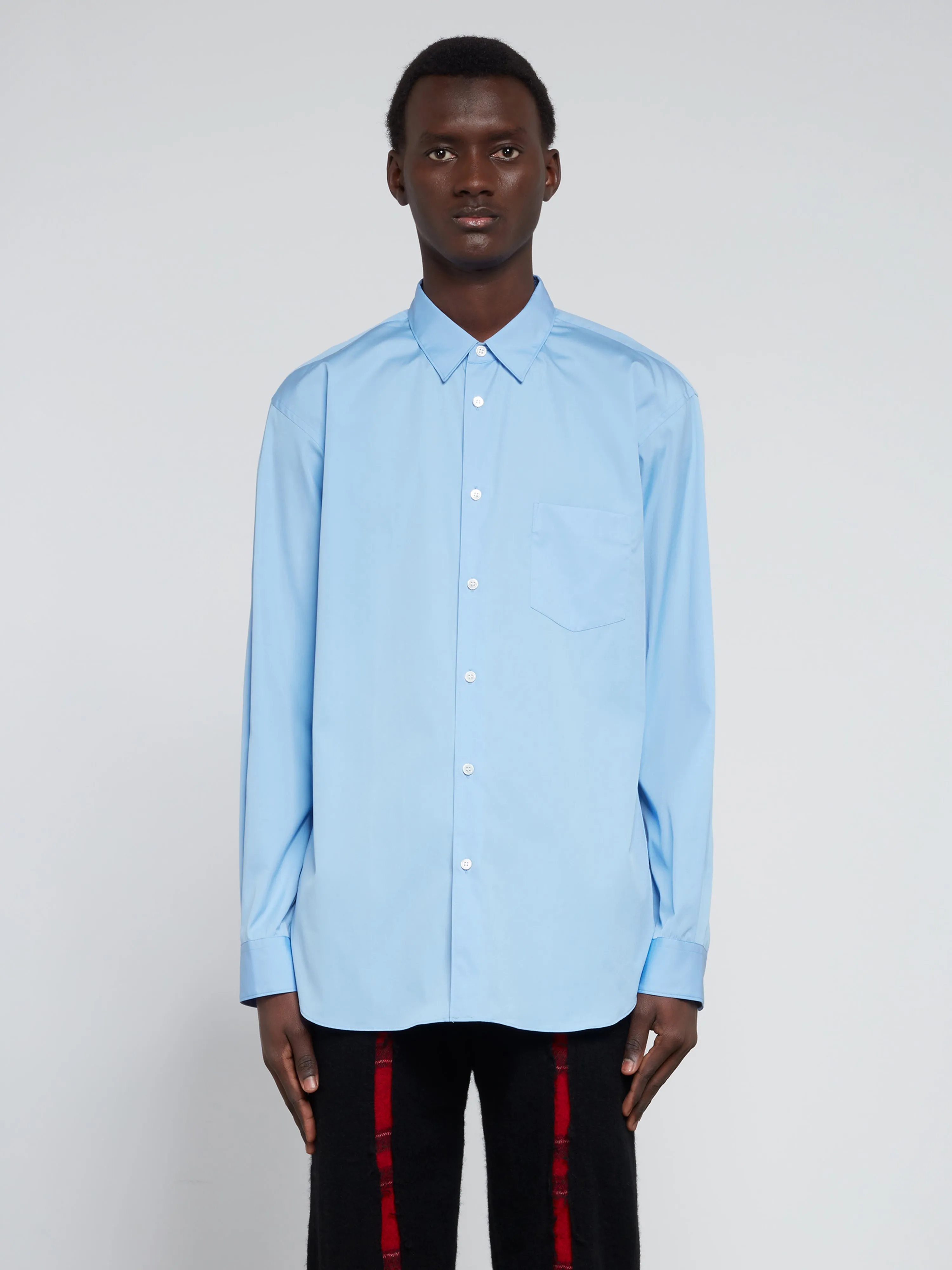 CDG Shirt Forever - Poplin Shirt - (Blue Plain)