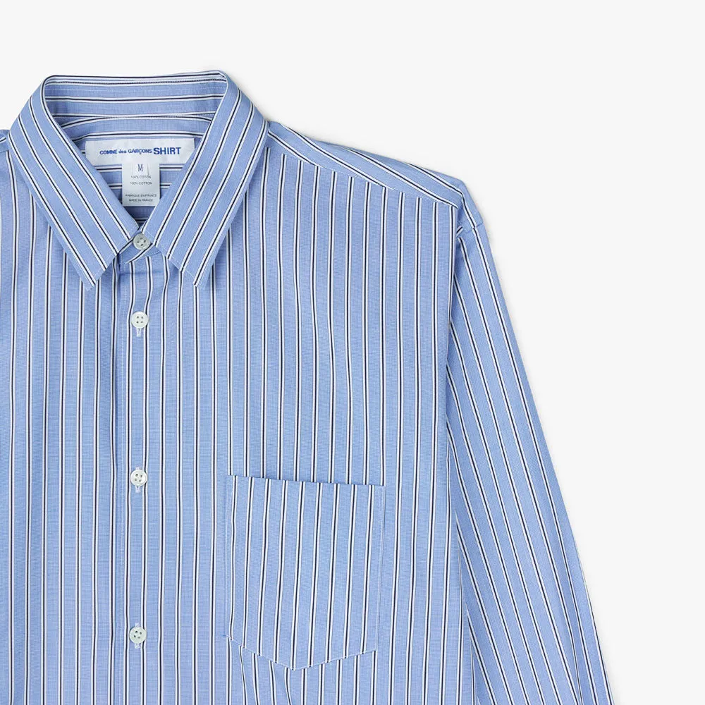 COMME des GARÇONS SHIRT Yarn Dyed Stripe Poplin Shirt / Stripe 114