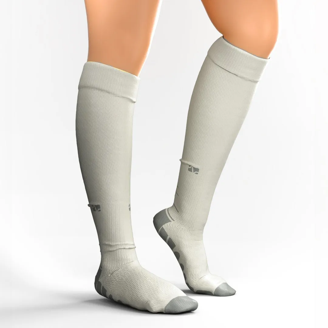 Compression Socks - White Grey