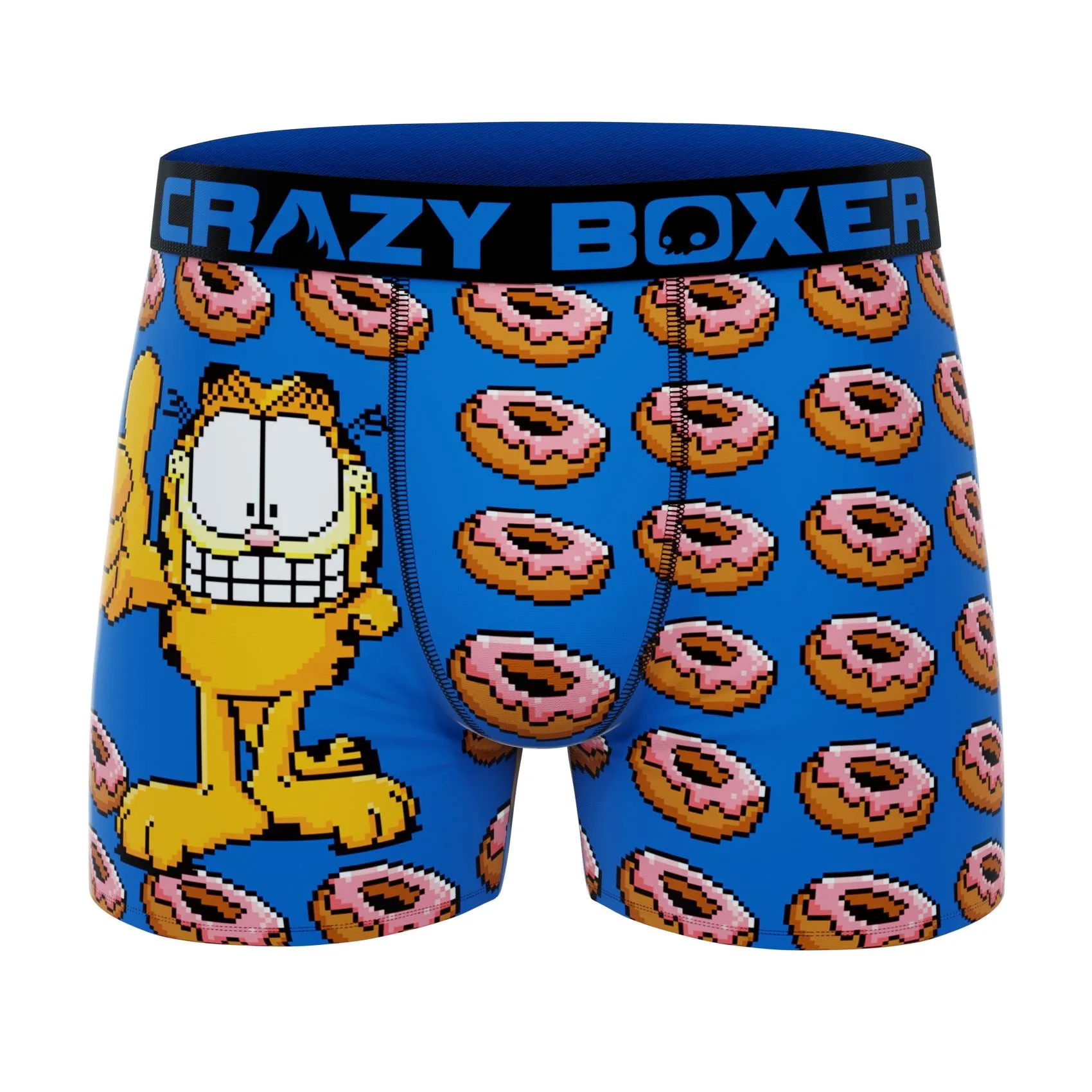 CRAZYBOXER Garfield Money and Donuts Men's Boxer Briefs (3 pack)