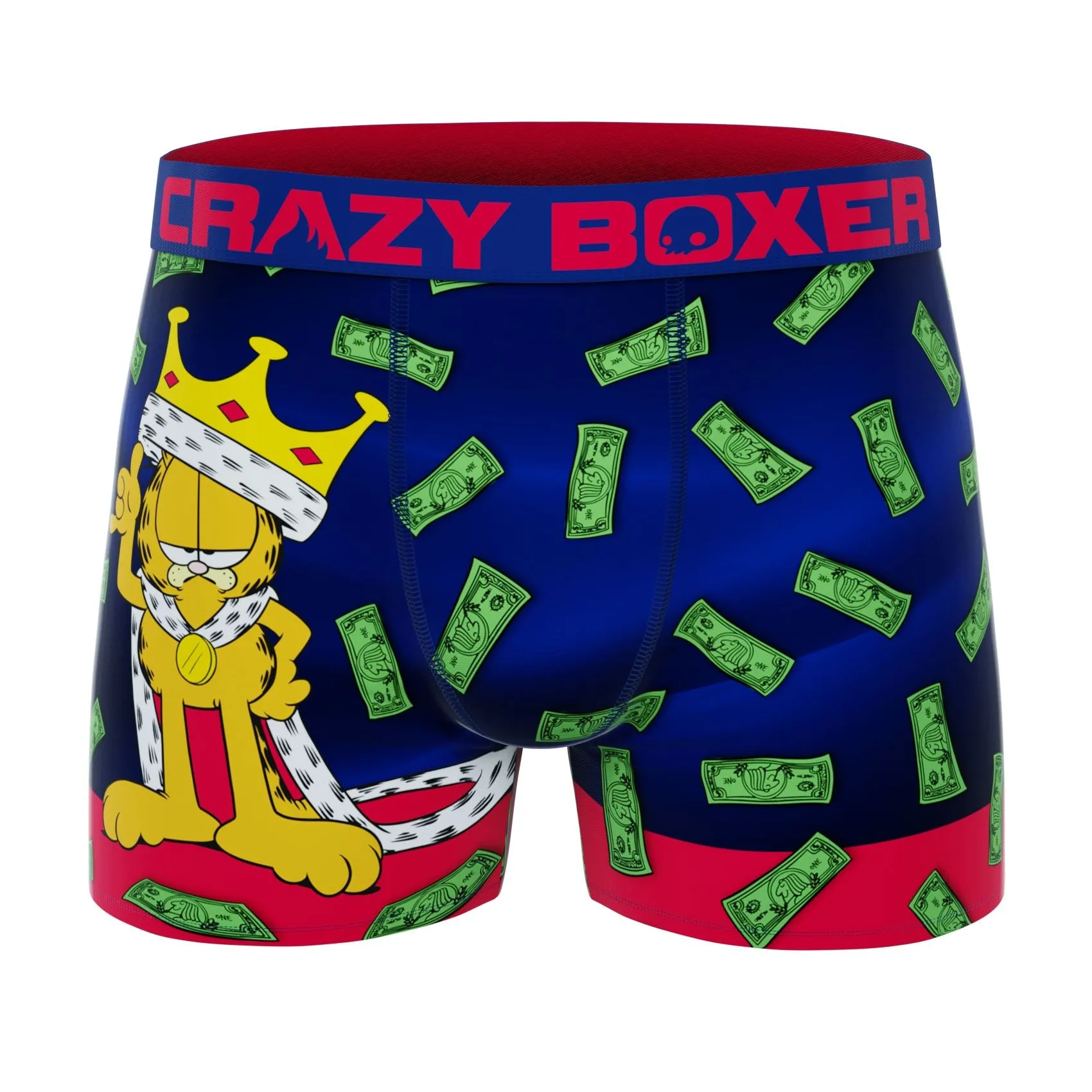 CRAZYBOXER Garfield Money and Donuts Men's Boxer Briefs (3 pack)