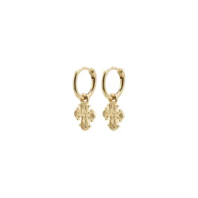 DAGMAR recycled huggie hoop earrings gold-plated