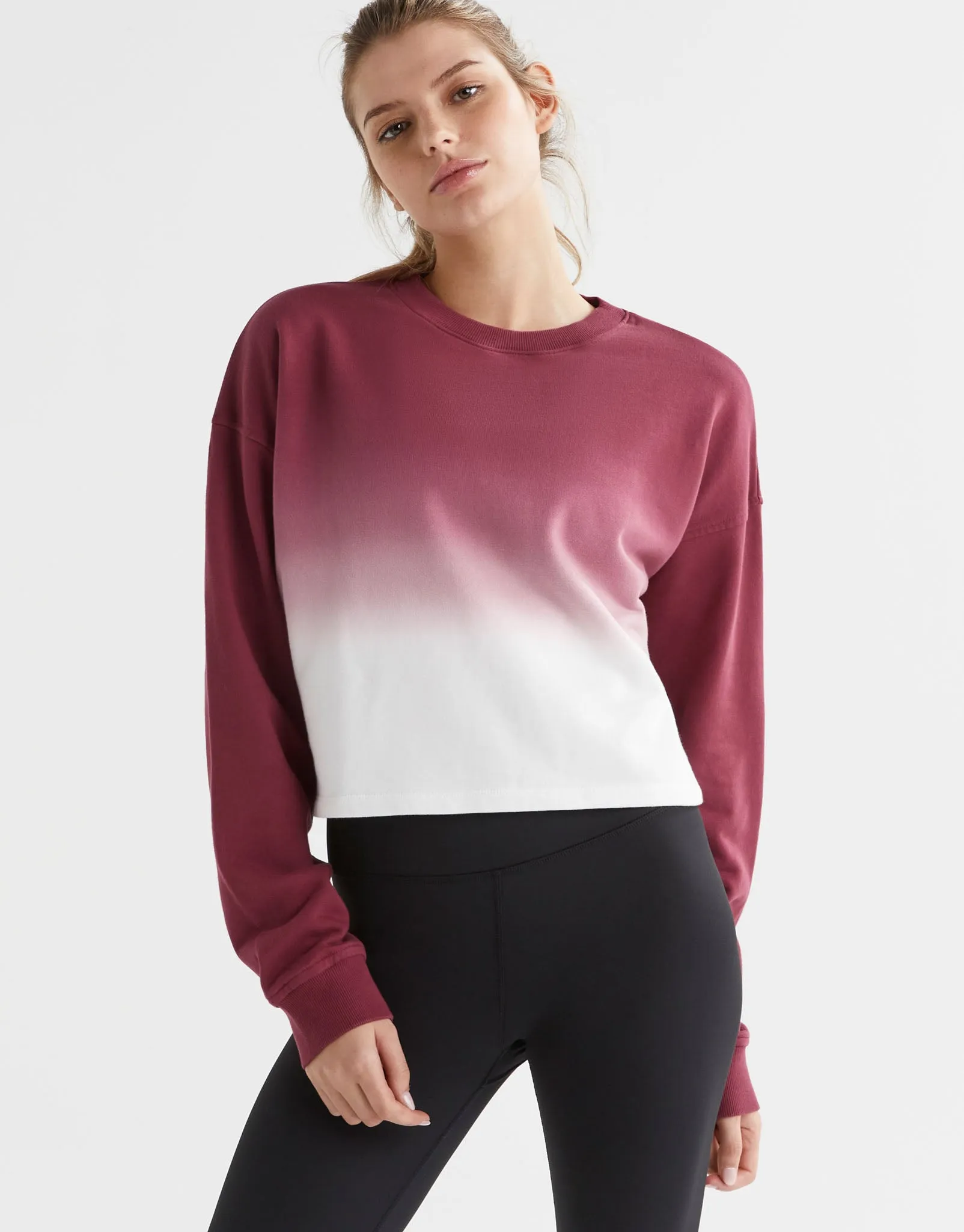 Dalla Dip-Dye Sweat Top - Grape