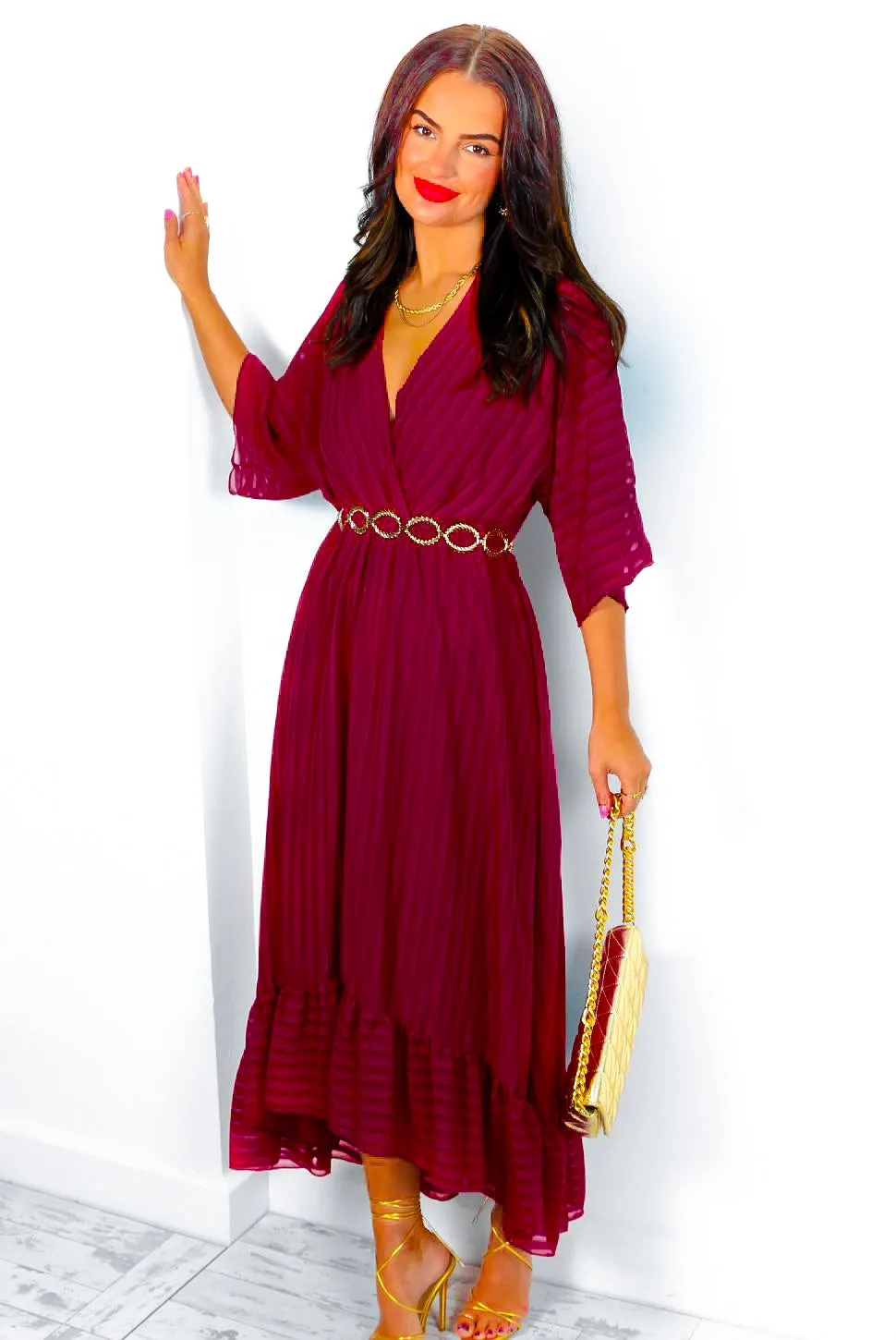 Dolce Vita - Wine Midi Dress