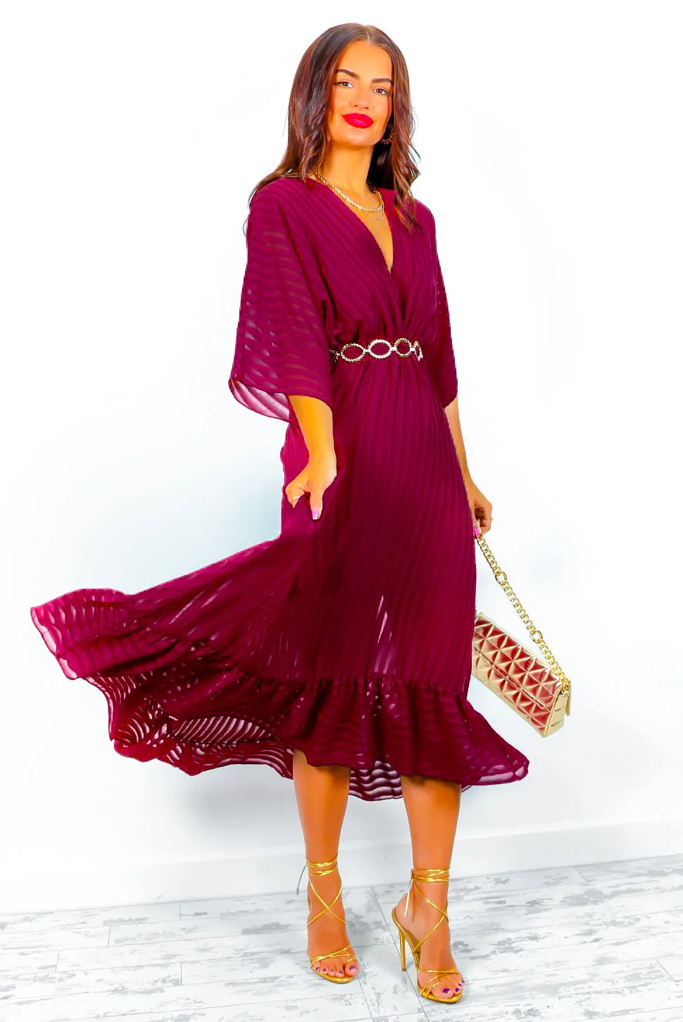 Dolce Vita - Wine Midi Dress