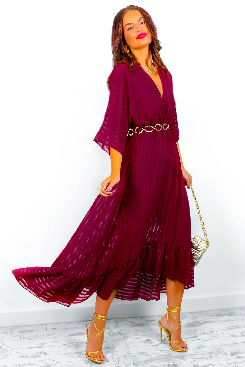 Dolce Vita - Wine Midi Dress