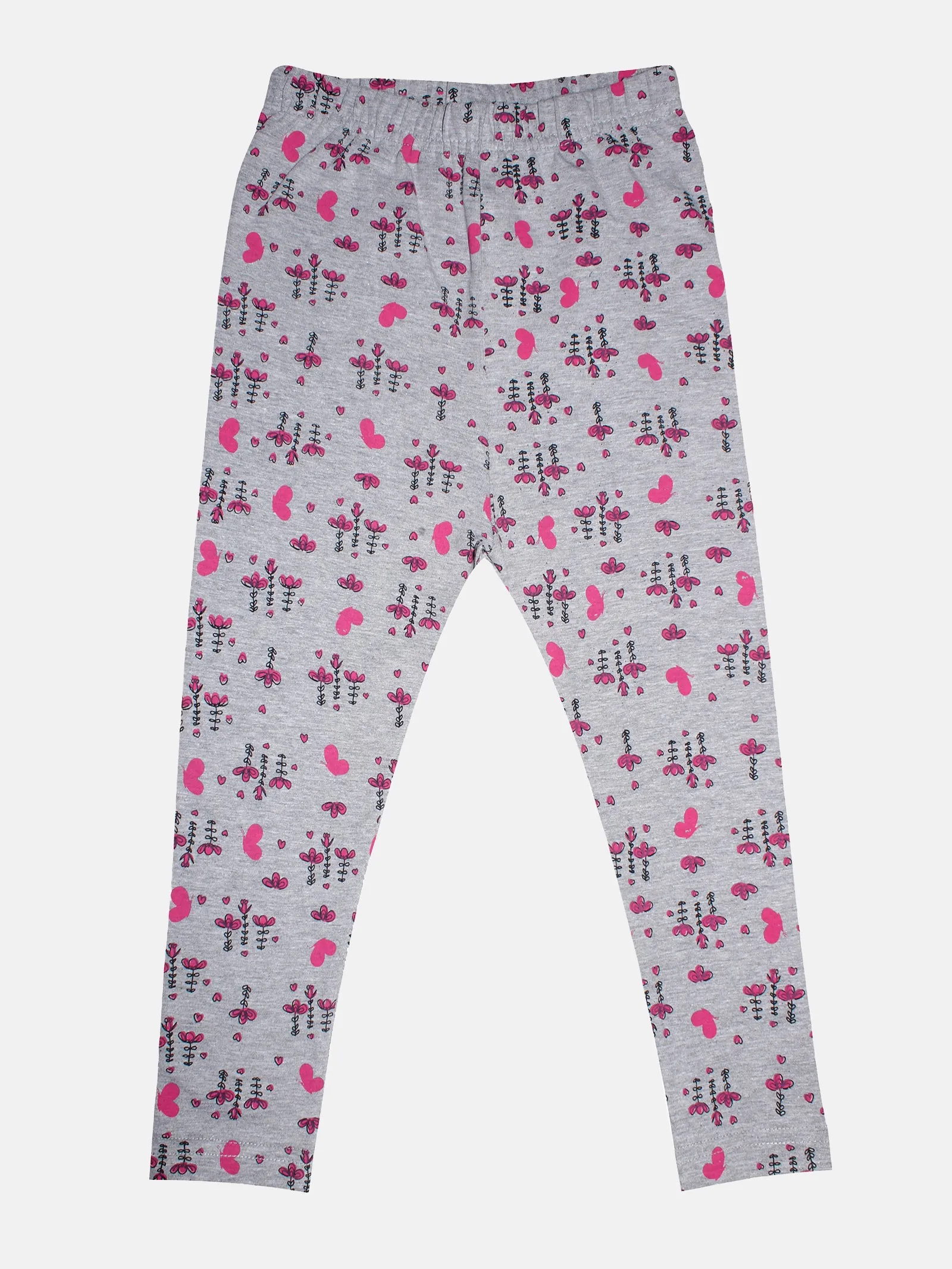 Girl's Cotton Printed Capri Legging Pack of 3