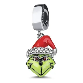 Grinch Stole Christmas Green Red Dangle Pendant