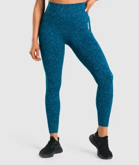 Gymshark Adapt Animal Seamless Leggings - Teal