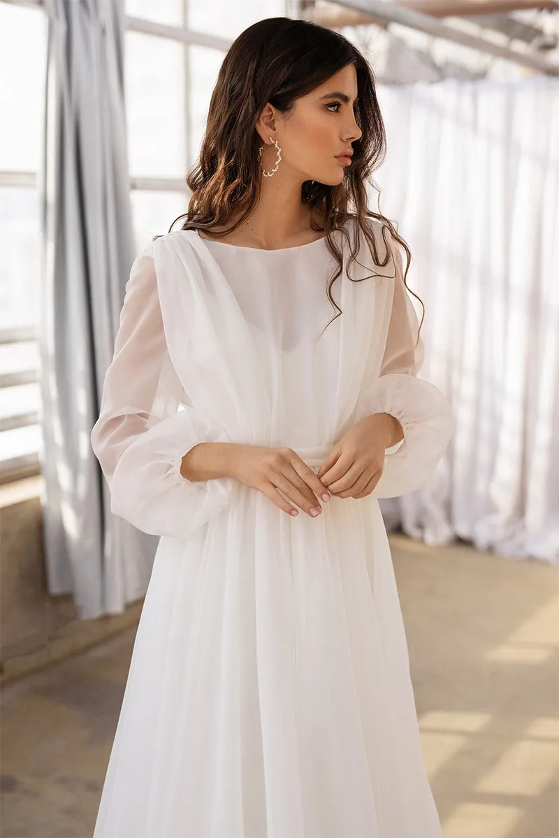 Jasmine Long Sleeve Wedding Gown