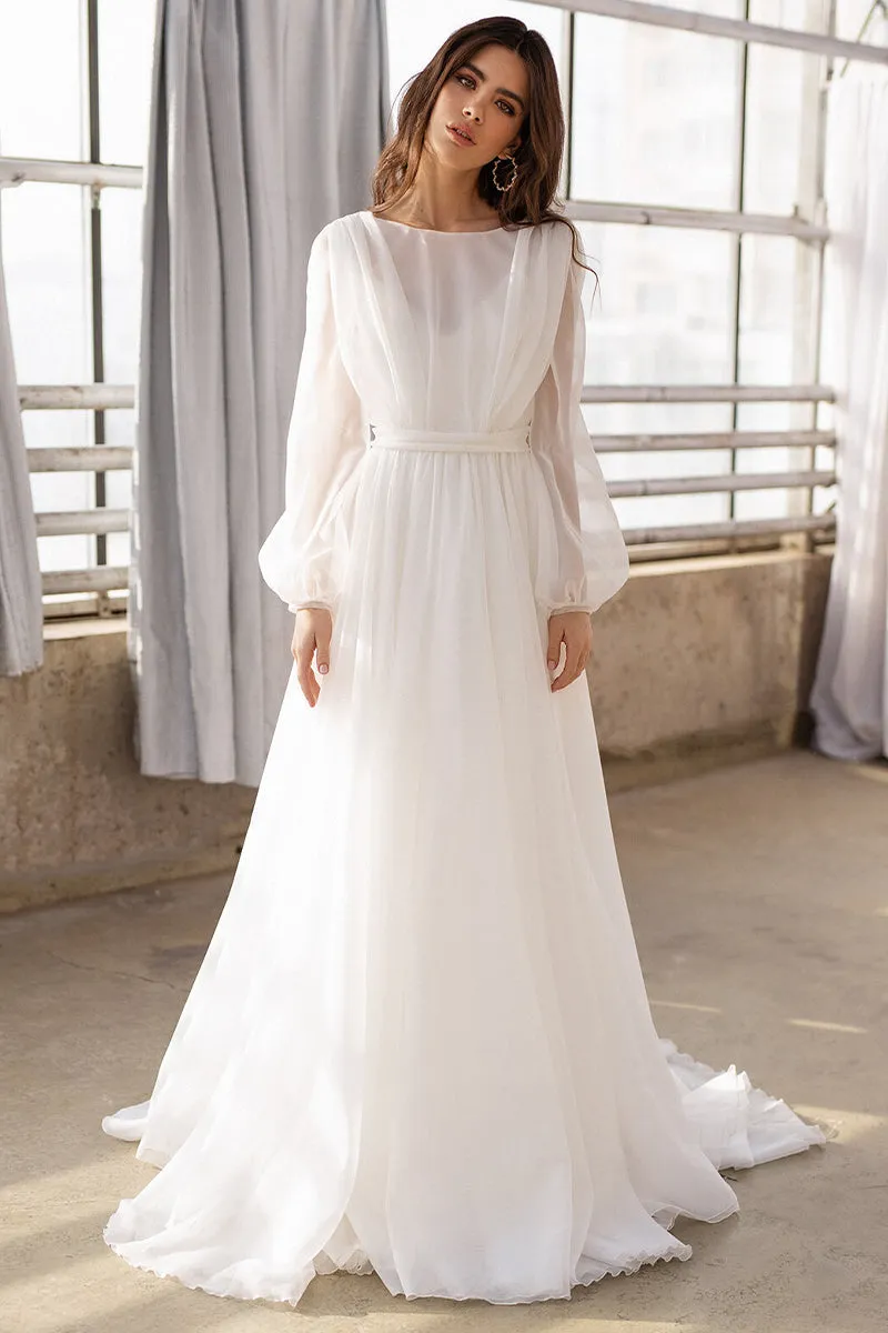 Jasmine Long Sleeve Wedding Gown