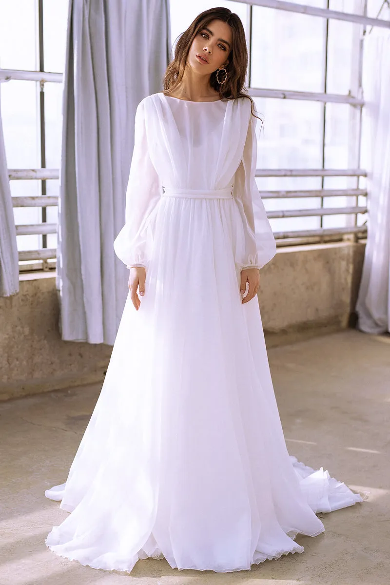 Jasmine Long Sleeve Wedding Gown