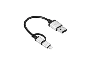 Just Mobile - AluCable Duo Mini - Micro USB and Lightning Cable