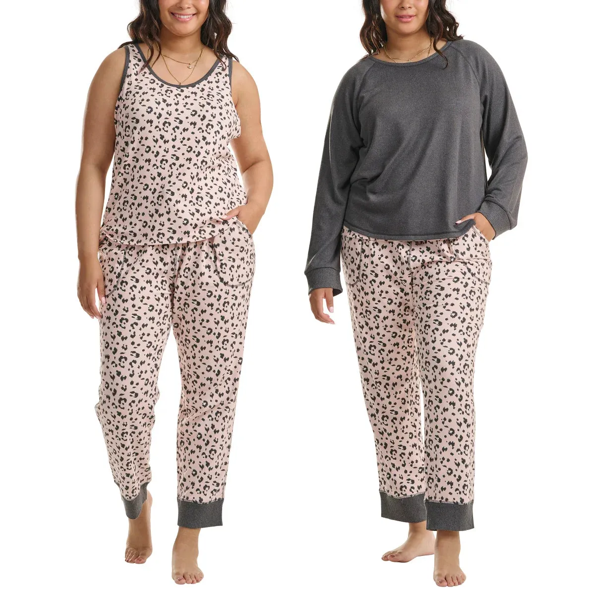 Karen Neuburger Women's 3-Piece Printed Soft Pajama Lounge Set