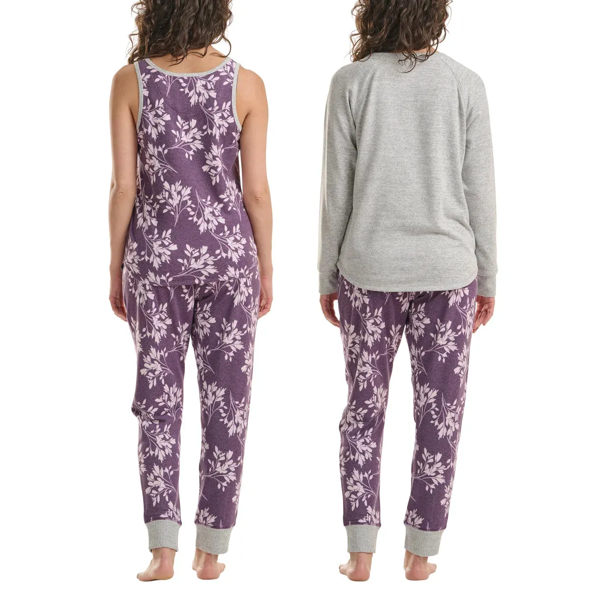 Karen Neuburger Women's 3-Piece Printed Soft Pajama Lounge Set