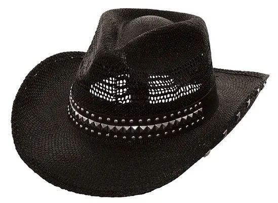 Kenny K - Black Studded Cowboy Hat