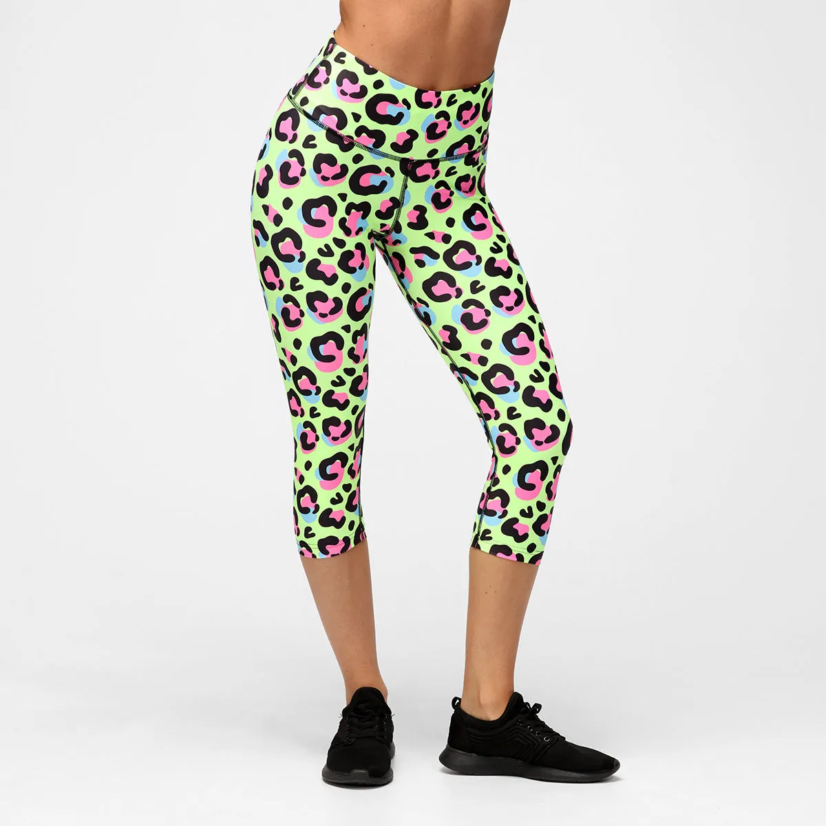 Lemon leopard Capri