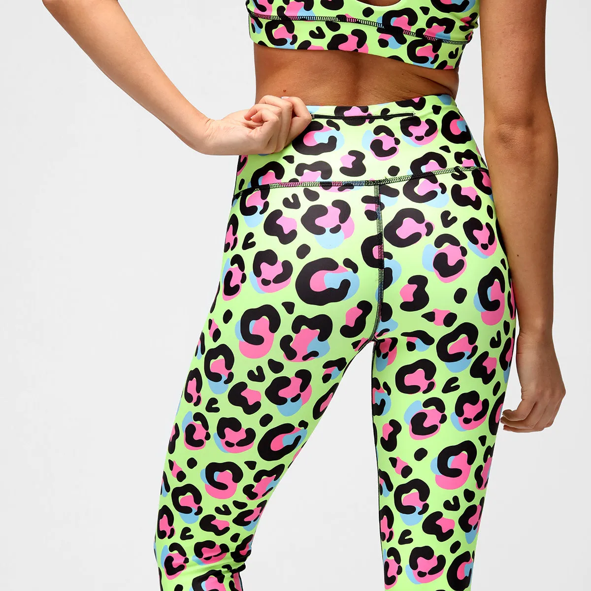 Lemon leopard Capri