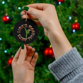 Link's Martial Arts Holiday Logo Ceramic Ornament