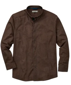 Micro Pattern Long-Sleeve Sport Shirt