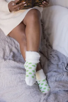 New Zealand Bed Socks with Polka Dots