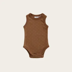 Organic Cotton Singlet Bodysuit - Tiny Dot