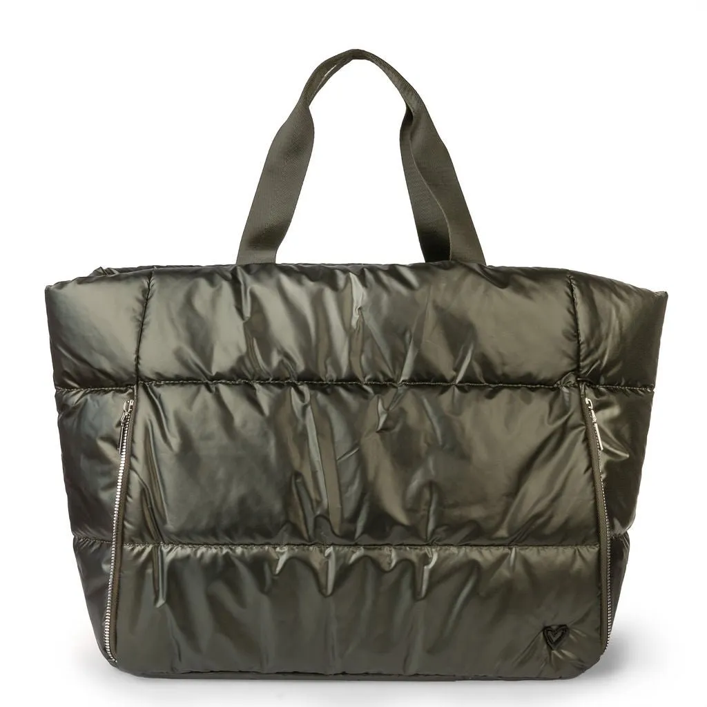 Panorama Puffer Large Tote - Olive