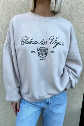 PARIS EMBROIDERED SWEATSHIRT