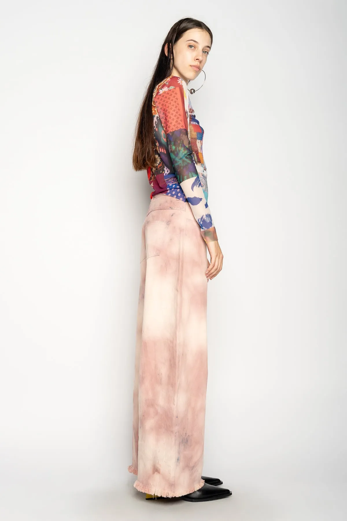 PINK TIE DYE BOYFRIEND TROUSERS